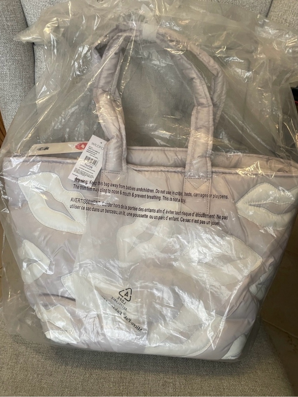 NWT Wildfox Quilted Puffer Tote Bag 💋 Choose Your Color! - Picture 6 of 8
